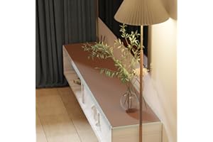 Zinkooat Leather Desk Mat,1.8mm Thick,14x60 Inch Desk Cover,Desk Protector Mat,Dresser Cover Top,Table Cover Rectangle,End Table Cover,Coffee Table Cover Rectangle(Brown+Gray,14x60)