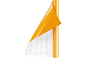 Yellow Permanent Vinyl - Hisiu Glossy Yellow Vinyl Roll for Cricut, Silhouette,12" x6FT Adhesive Vinyl for DIY Decor Sticker,Christmas Decorations,Craft,Signs,Scrapbooking,Window, Golden Yellow