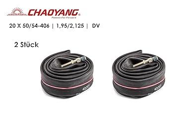 2 Stück 20 Zoll Fahrrad Schlauch Dunlop Ventil 20x1.95/2.125 DV 50/54-406 Tube