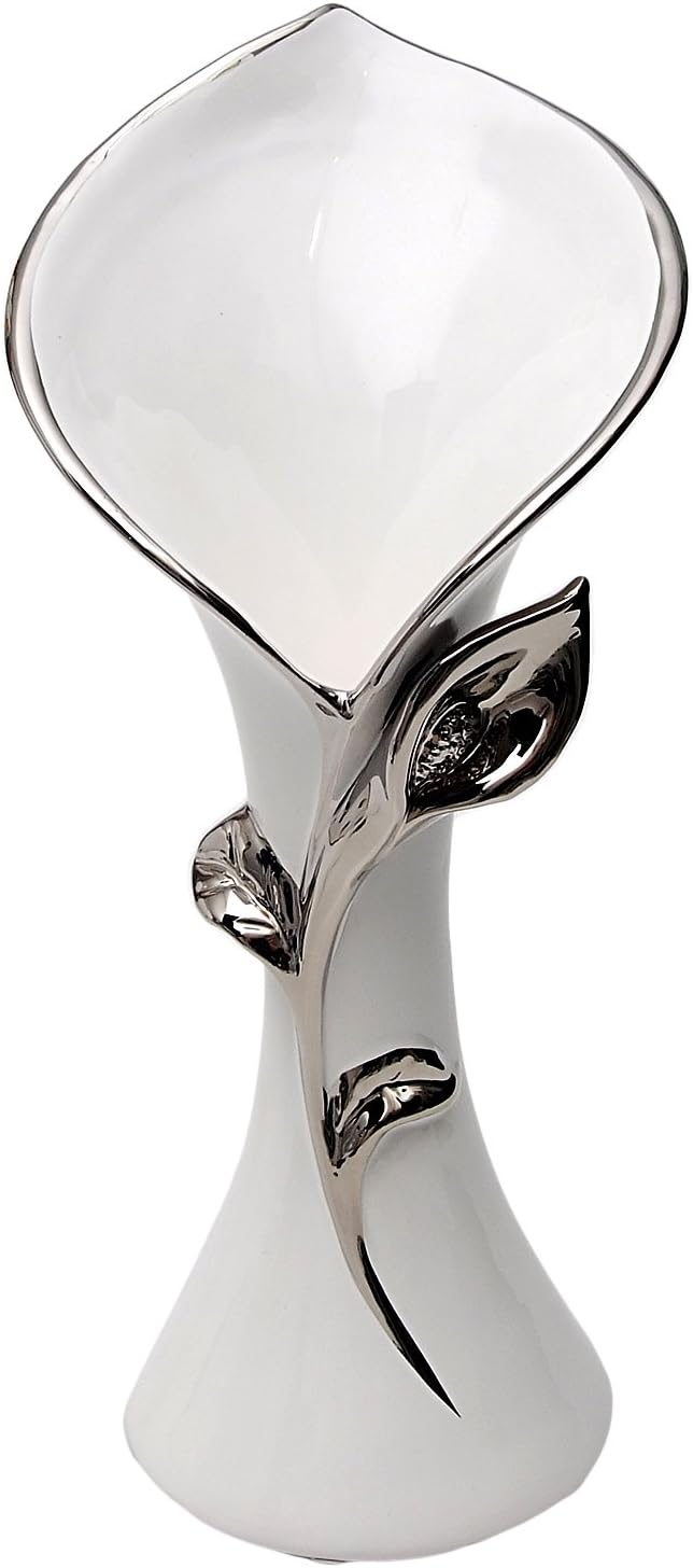 Burkina Home Decor 350484 Vase, Ceramic, White, 20 x 20 x 33 cm