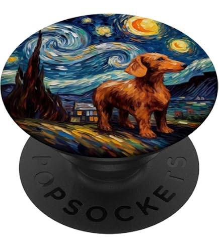 Swappable Dachshund Hot Dog PopSocket - Cute Wiener Dog Phone Grip With ...