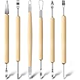 Jetmore 6 Pack Clay Tools Kit, Pottery Tools & Sculpting Tools, Polymer Modeling Clay Cutters Sculpture Set for Carving, Ceramics, Molding, DIY