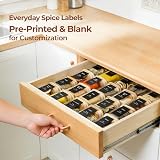ComSaf 12 Pcs Glass Spice Jars 120ml with Bamboo Lids Square Airtight Label view 7