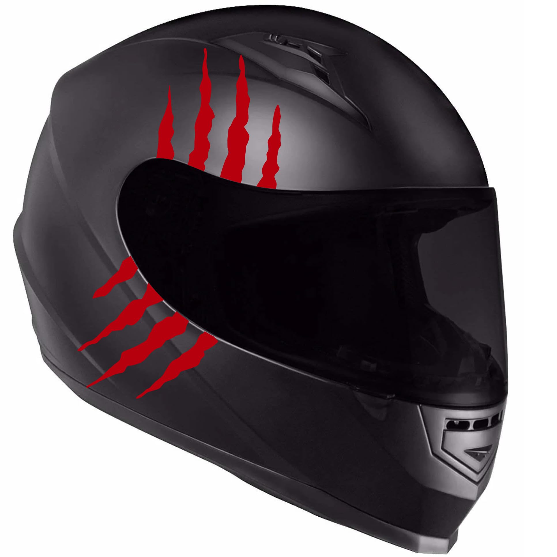 DualColorStampe 2 Car Stickers in the Shape of Scratches | Stickers Stickers Claws Monster Motorcycle Car Exterior, Sticker for Motorcycle Helmet C0100 (Red 31)