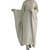 Dubai Bat Sleeve Dress Shiny Robe for Women Muslim 1pc Abaya Eid Prayer Clothes Soft Dubai Travel Party Dress Maxi Abaya