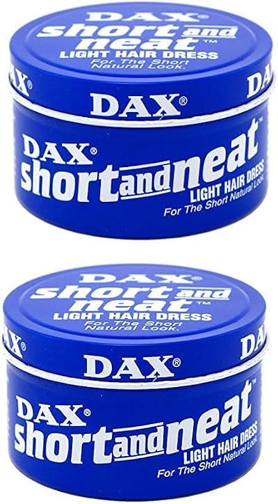 SoftSheen DAX Short and Neat Hair Styling Wax 2 Pack 99g Coconut Castor Oil