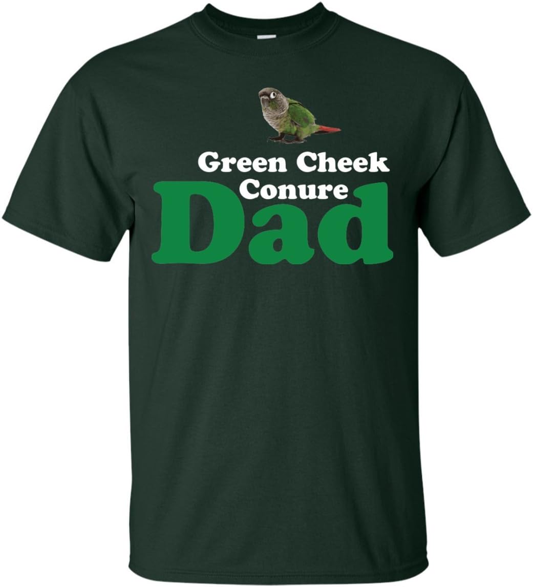 DrWigglebutts Green Cheek Conure Dad - Funny Shirt
