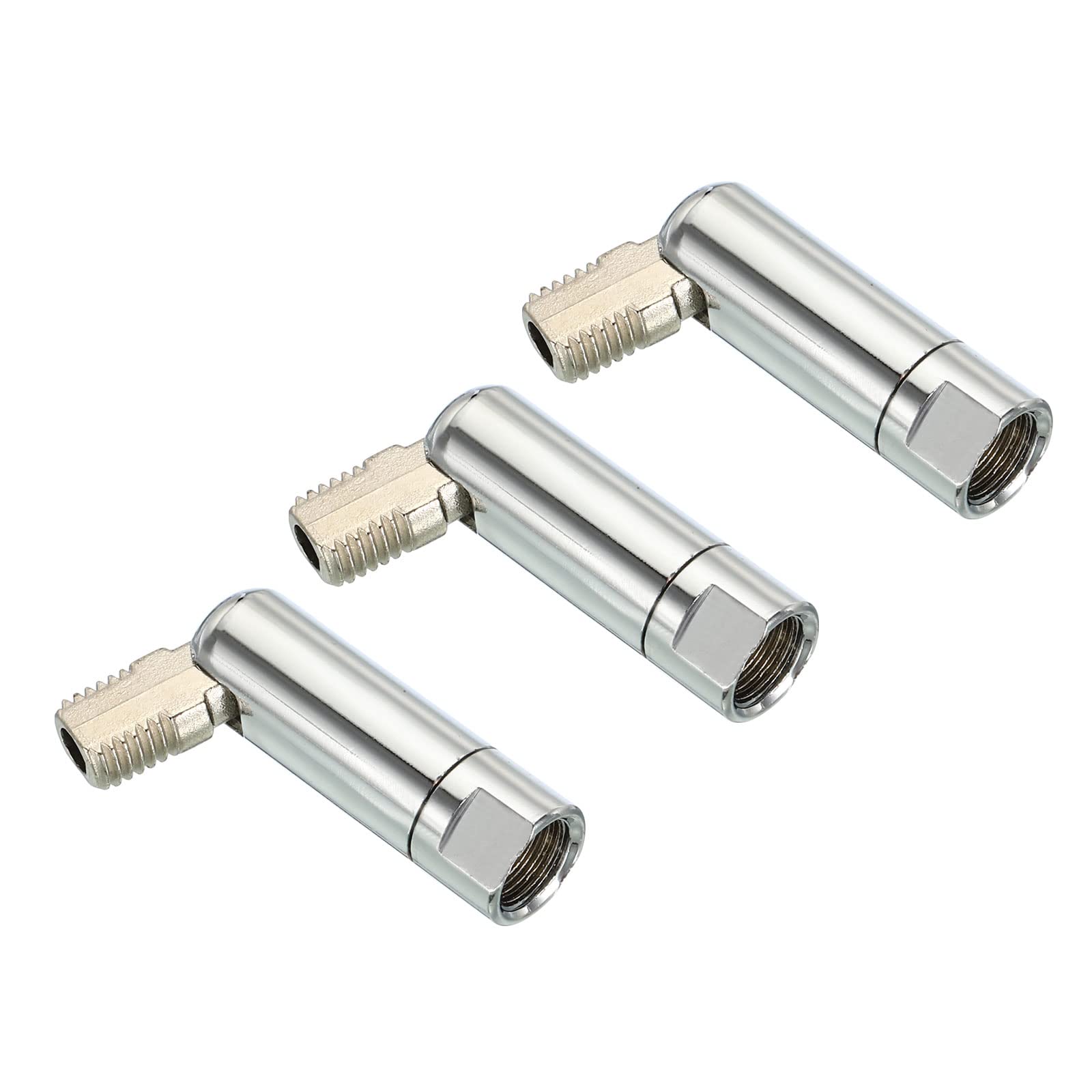 PATIKIL Sloped Ceiling Light Adapter, 3 Pack 180/350 Degree M8 Thread Chandeliers Ceiling Pendant Lighting Adapter for Angle or Irregular Ceiling, Chrome