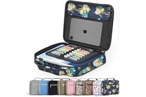 HAWGON Bible Cover for Women - Bible Case for Men Multi-Functional Stationery Organizer - Large Pencil Case Organizers - Bible Study Supplies for Home, Office, Travel - 11"x8"x2.5"BlueFlower