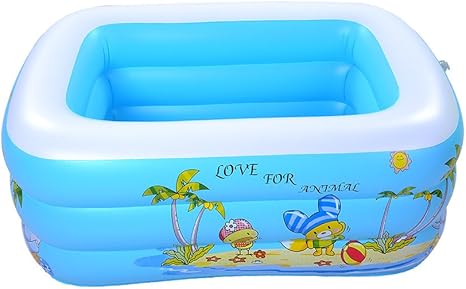 Pueri Piscina hinchable rectangular 3 anillos 45*85*110cm Piscina ...