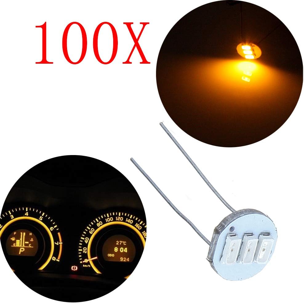 SCITOO 100Pcs 4.7mm Dash Light Bulbs Instrument Gauge Cluster Light Bulbs Speedometer Gauge Cluster Lights