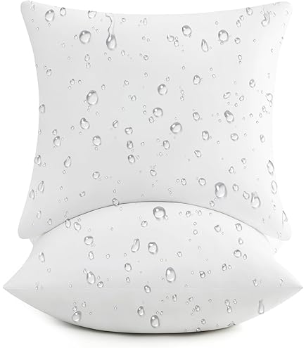Hofdeco Premium Throw Pillow Inserts Set Of 2, 22x22 Inches - Water Resistant, Synthetic Down, For 20x20 Covers, White - View #2