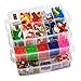 SnapCube Stackable Arts & Crafts Case, 3-Tier Clear Stackable Storage Box with Compartments, On-the-Go Craft Keeper, Jewelry Box, Bead Organizer Case, Kids Jewellery Box w/ Dividers, Tool Storage Box