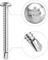 DDHOMIN 120 PCS Self-Drilling Screws Round Head M3.5 & M4.2 Stainless Steel view 3