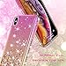 LK Case for iPhone Xs Max, [Gradient Quicksand Series] Glitter Liquid Floating Flowing Sparkle Flexible TPU Bling Diamond Clear Protective Case for Apple iPhone Xs Max - Gold