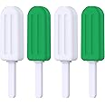 Chewies for Invisalign Aligner, 4 PCS Popsicle Silicone Chewies with Grip Handles, for Invisible or Metal Braces Aligner Munchies, 2 Original Flavor and 2 Mint Flavor