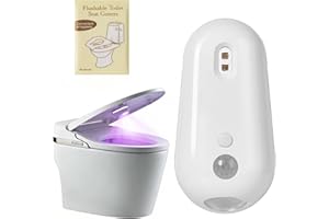 Self Cleaning UV Toilet Sanitizer and Night Light, Motion Sensor USB-C Rechargeable, Adhesive Mount Waterproof for Bathroom T