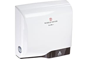 World Dryer L-974 SLIMdri Surface Mounted ADA Compliant Automatic Hand Dryer with Aluminum White Cover, 120/208/240V