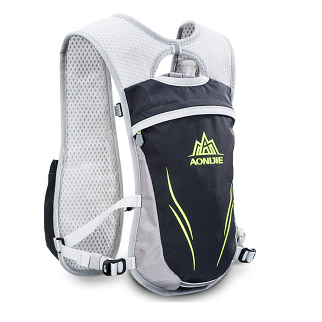 AONIJIE Professional 5.5L Outdoors Mochilas Trail Marathoner Running Race Hydration Vest Hydration Pack Backpack (Gray-New, One Size) — image 1