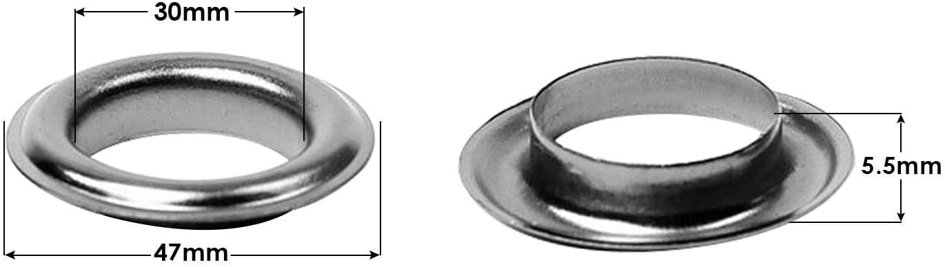thumbnail image 2 of Lushes Curtains Gun Metal Black Fabric Grommets / Eyelets - #12 Size, 40mm Inner Diameter (Lot Sets) 2 of 6