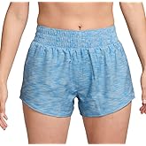 Nike Women's One Dri-FIT Mid-Rise 3" Brief-Lined Shorts, Denim Turquoise