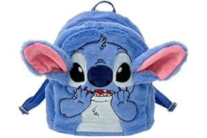 ACCENE Cute Furry Plush Backpacks Bag - Kawaii Backpack Cute Mini Cartoon Bag Anime 3D Backpack Simple Modern Backpack Handbag Blue Plush Schoolbags