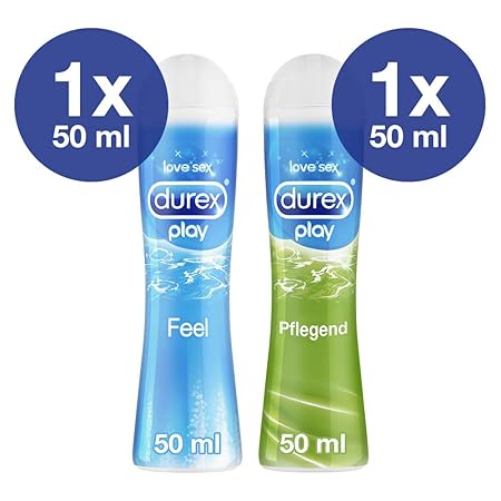 Gleitgel Ausprobierpaket für Sie und Ihn 2er Set mit 1x 50ml Durex Play Feel + 1x 50ml Durex Play Pflegend