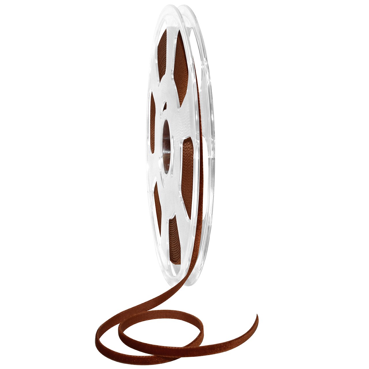 Morex Ribbon, Nylon, 3/16 inch by 11 Yards, Rust, Item 01205/10-415 Nylvalour Velvet Ribbon, 3/16" x 11 Yd