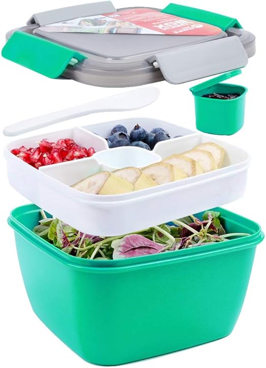 Shopwithgreen 52 OZ to Go Salad Container Lunch Container, BPAFree, for Salad