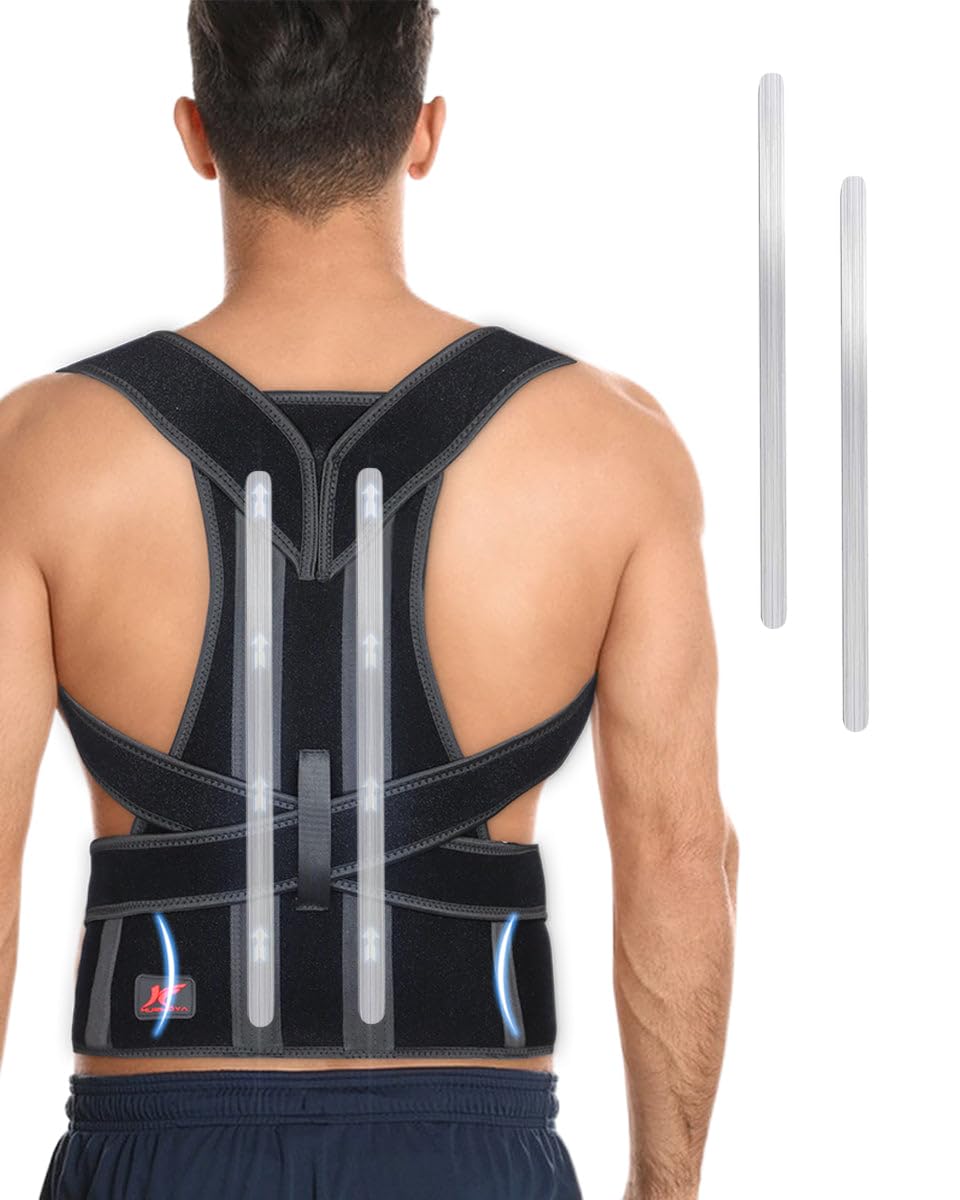 Photo 1 of Hurmoya Back Brace Posture Corrector for Women and Men, Lower and Upper Back Pain Relief, Shoulder Straightener and Adjustable Full Back and Lumbar Support