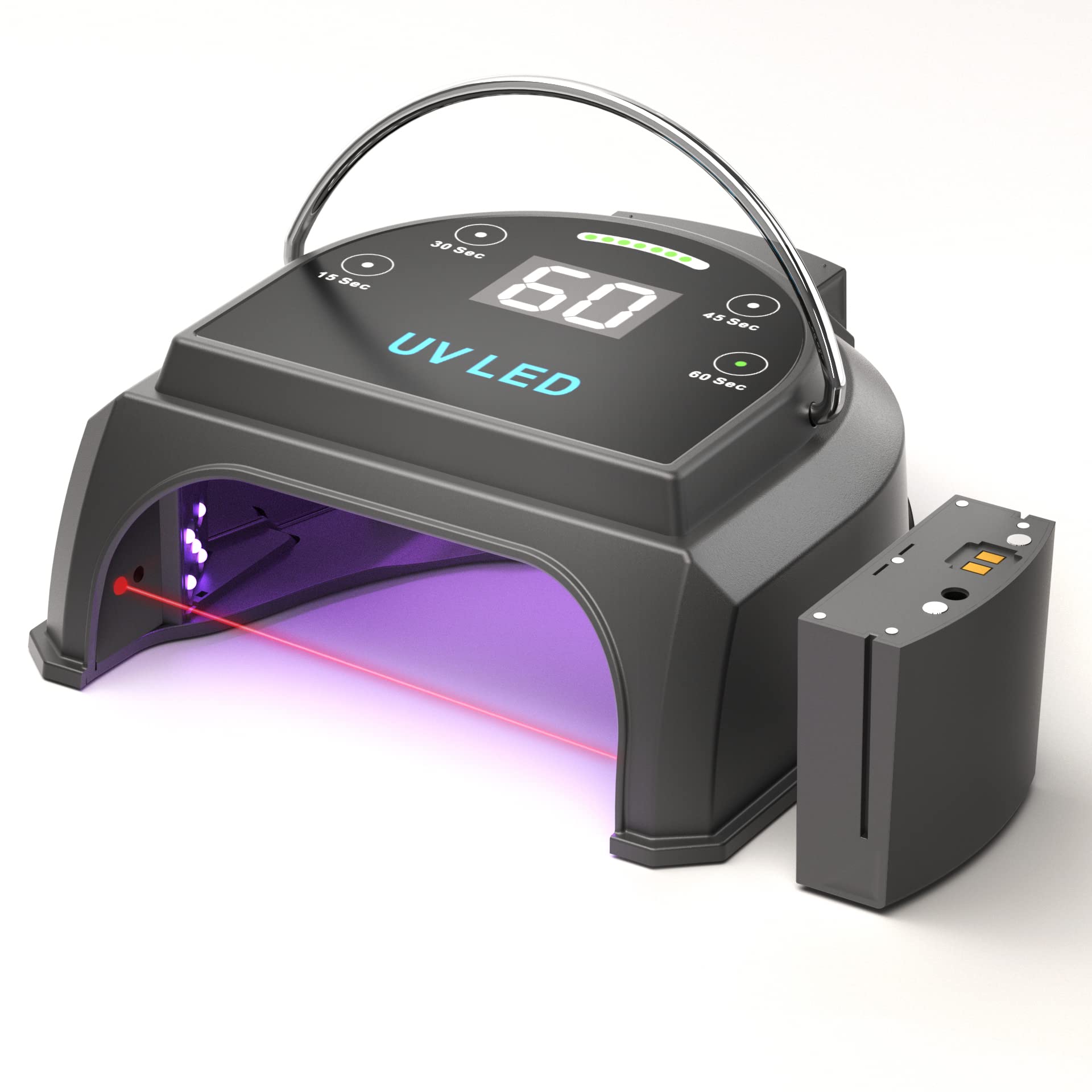 Photo 1 of gelpal 80W Professional Cordless UV LED Nail Lamp, UV Lights for Nails with 45 Beads and Rechargeable Battery, Portable LED Gel Nail Curing Dryer, Nail Polish Machine for Salon or Home, Black