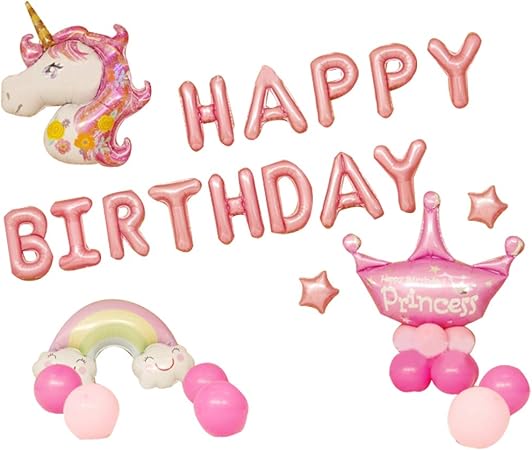 Couleur Zebra Licorne Anniversaire Decorations De Fete Decoration Fournitures Ballons Joyeux Anniversaire Banniere Dragees De Fete D Anniversaire Pour Enfants Ou Filles Rose Amazon Fr Cuisine Maison