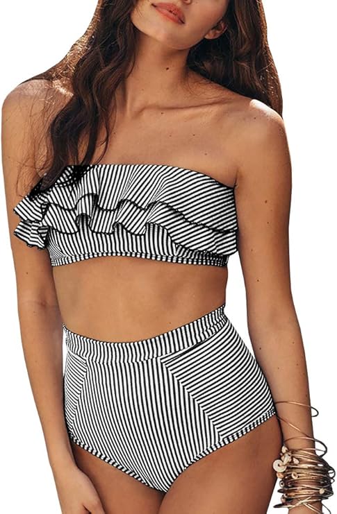 2 piece ruffle swimsuit