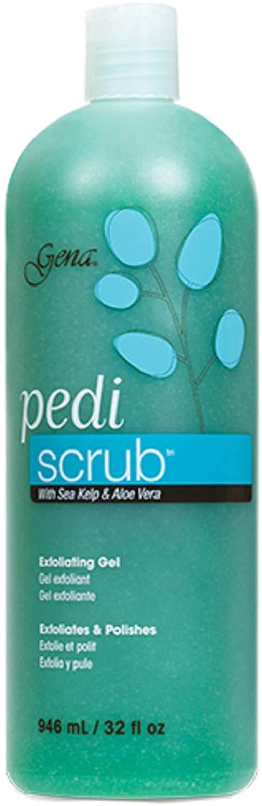 Gena Pedi Scrub Gel 32 oz (Pedicure Exfoliating Gel), 946 ml – 946 ml