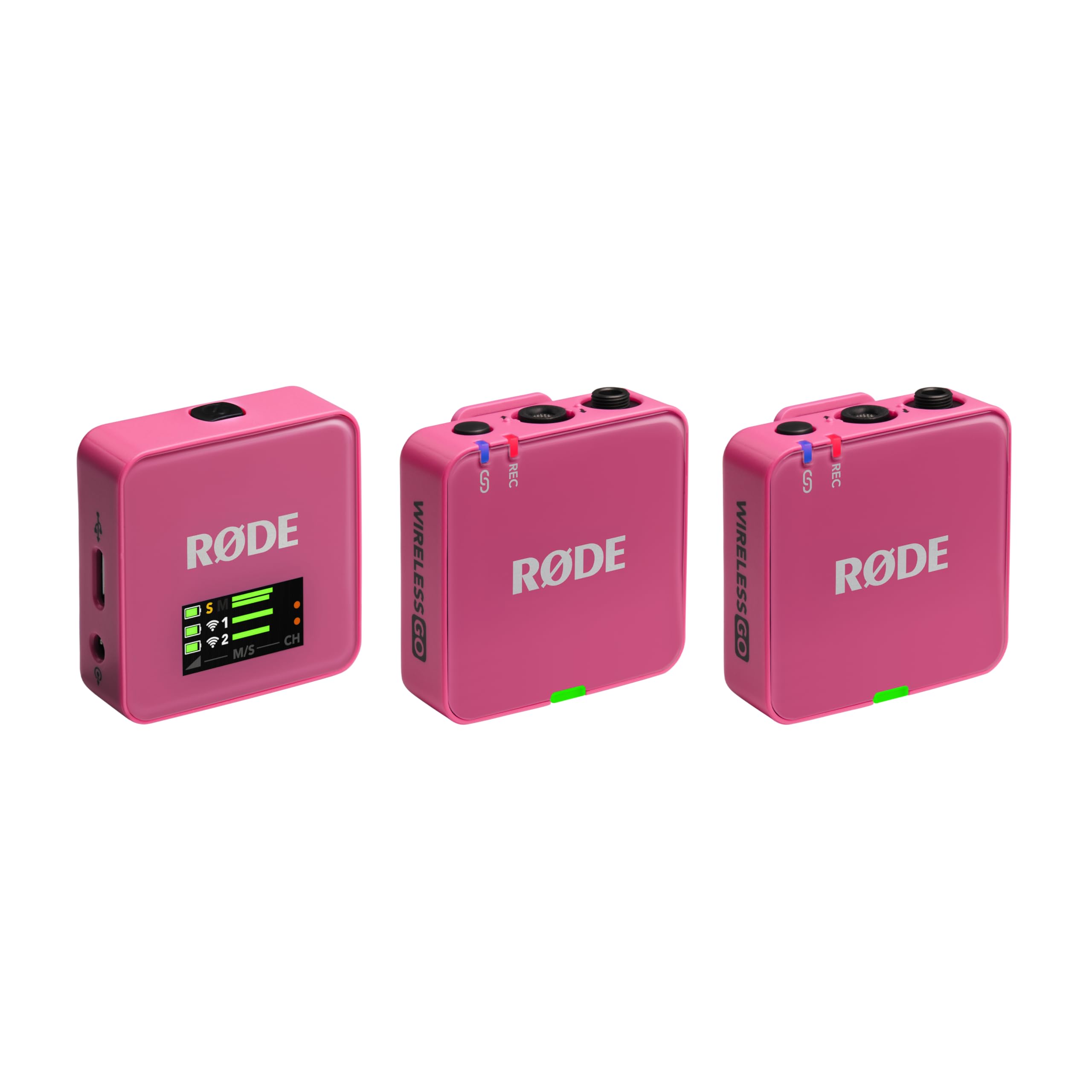 RØDE Wireless GO (Gen 3) – Compact Wireless Mic – Pristine Audio, 32-bit Float Recording, Automatic Level Control, for Phones, Cameras and Computers (Pink)