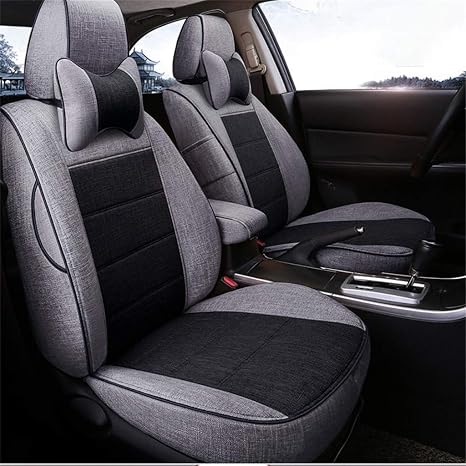 Amazon Co Jp カーシートカバー繊維綿素材はすべての季節に使用できます 5人乗り車 肌に優しい 無臭 ホーム キッチン
