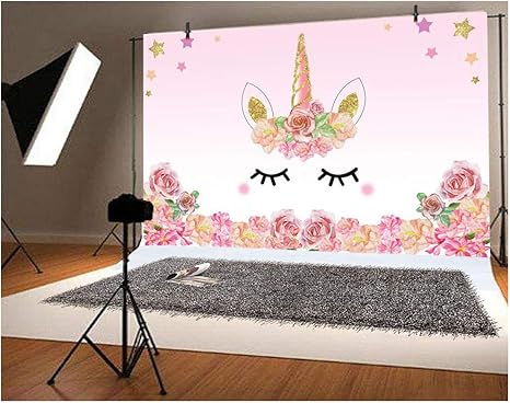 Amazon Com Laeacco 5x3ft Photography Background Unicorn Birthday
