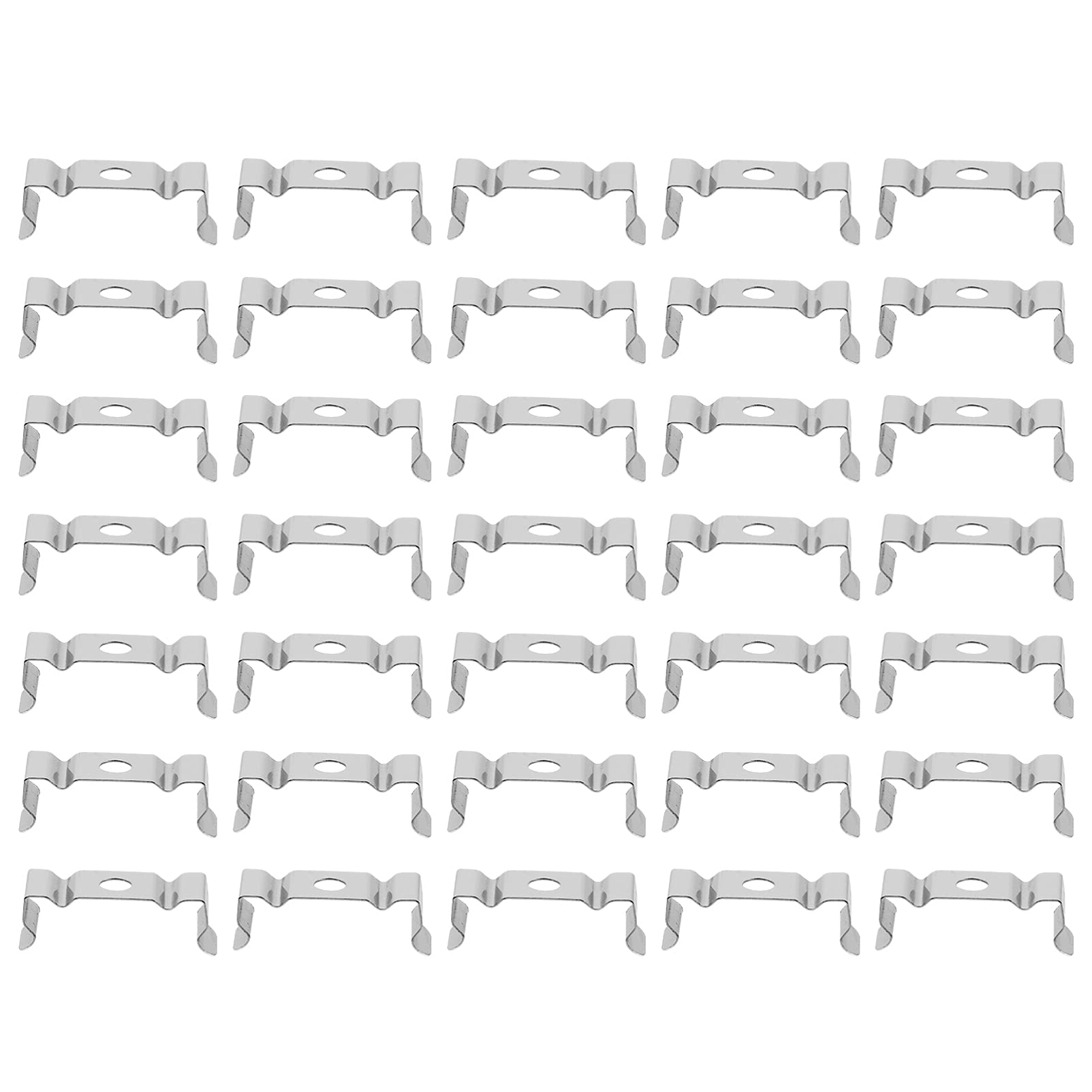 Uonlytech Led Tube Holders Manganese Steel U Clips Metal Brackets for T5 Lamp Installation Indoor Outdoor Compact 0.93X0.35X0.31 Inch