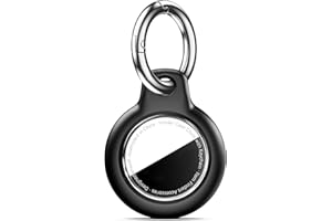Car KeyChain Holder for Apple AirTag 2nd 2026 & 1st 2021,1 Pack Hard Shell Car Automotive Key Fob Cover with Metal Keyring fo
