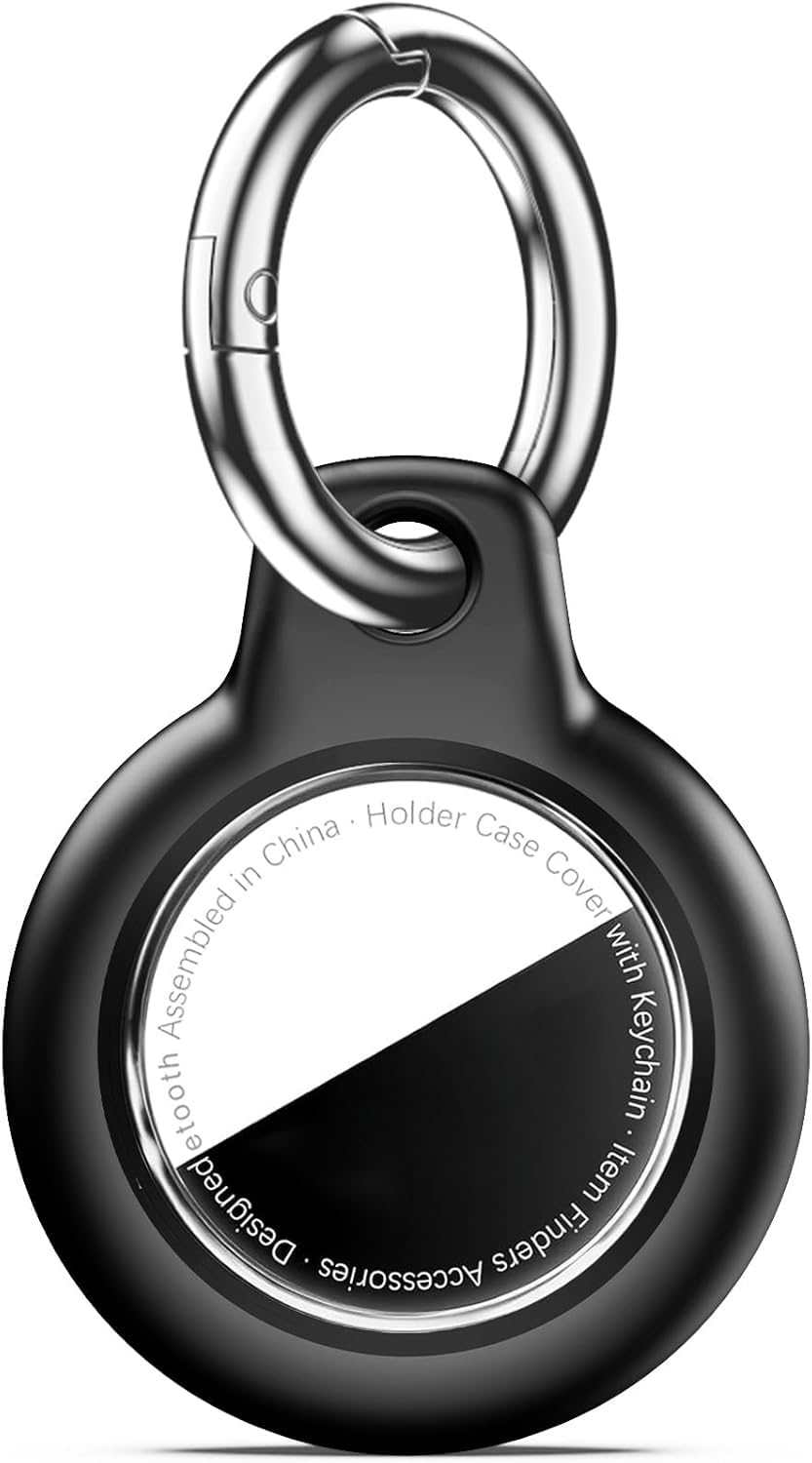 Photo 1 of 1|2|4 Pack IPX8 Waterproof Holder Case for AirTags 2nd 2026 & AirTags 1st 2021 with Keychain,for AirTags GPS iTem Finder,Men's Women's Keyrings & Keychains,Cover for Dog,Kids,Car Key,Luggage -Black