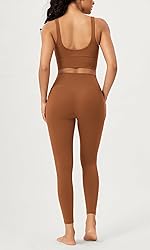 ODODOS 2 Pack Buttery Soft Cross Waist Leggings for