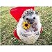 Dahey Cute Hedgehog Mini Chair Small Animal Toy Plastic Swivel Seat Decoration Photo Pops for Hamster, Mice, Other Small Pets, Red