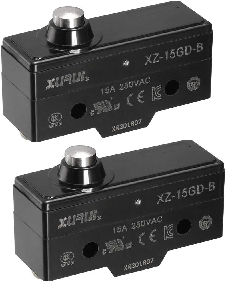 Uxcell Xurui Authorized 2pcs Xz 15gd B Spdt No Nc Short Reed Snap Button Lever Type Microswitch Action Switches Amazon Com