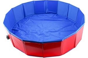 Homend 32inch.D x 8inch.H PVC Pet Swimming Pool Portable Foldable Pool Dogs Cats Bathing Tub Bathtub Wash Tub Water Pond Pool (80cm x 20cm(32inch.D x 8inch.H))