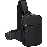 REMUMULUS UnisexAdult Small Crossbody Messenger Bag Durable Crossbody Backpack daypack for Men Women(BLACK)