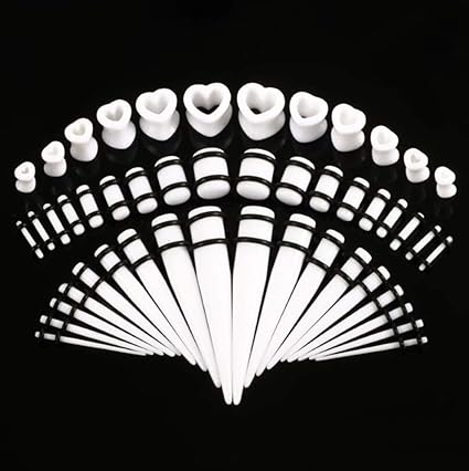 48Pcs Body Piercing Dilatación Túnel Dilatadores, Acero ...