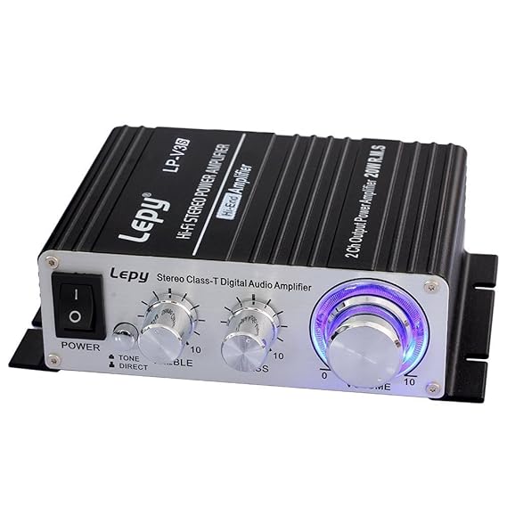 LEPY LP-V3S-BLACK LP-V3S Digitalverstärker 25Wx2, Schwarz, Black