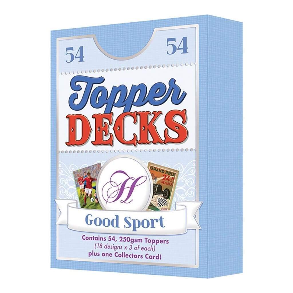 Hunkydory GOOD SPORT Topper Decks - 54 x 250gsm Cards - 18 Designs DECK004