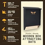 WildYard Complete Bat House Outdoors Two Chamber Cedar 75 Bats Easy Install view 3