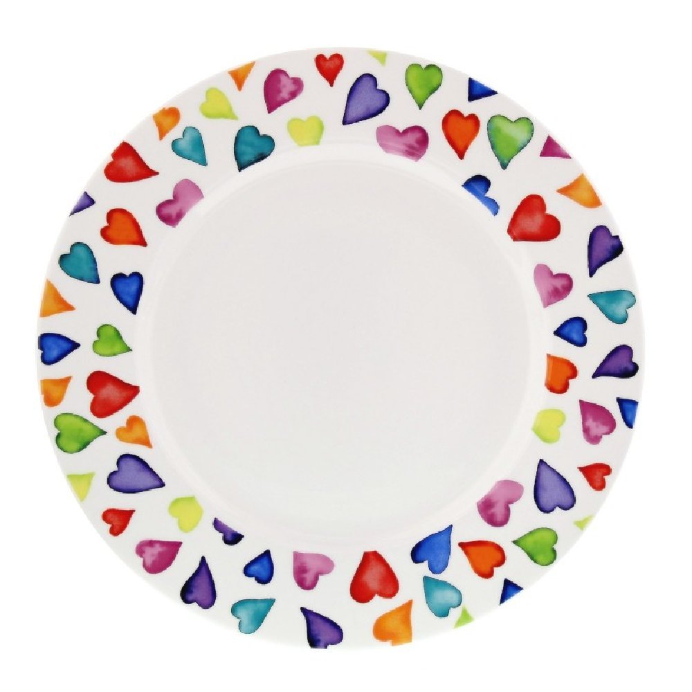 Dunoon - 22cm Cake Plate - Fine Bone China, Made in England (Warm Hearts)